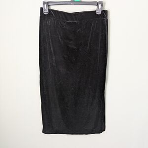 Halogen Black Velvet Pencil Skirt